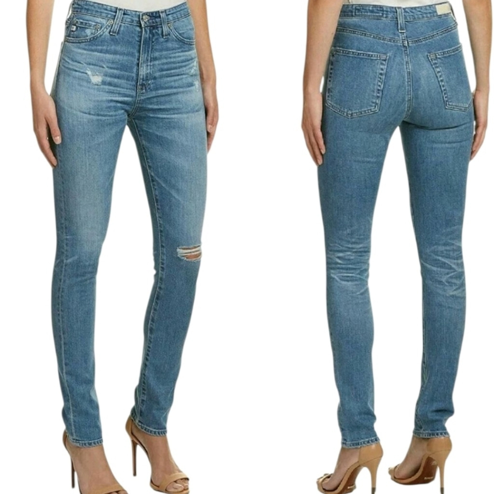 NWT $215 AG Adriano Goldschmied The Sophia Vintage High Waisted Skinny Jeans 27